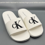 calvin klein women's nanzey logo pool slide sandals
